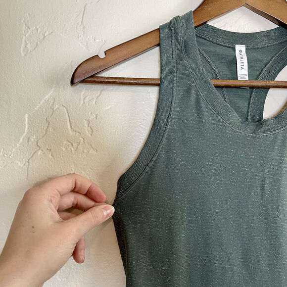 Athleta Momentum Seamless Tank Size XS - Racerback Shimmer Gray Lightweight - Picture 5 of 8